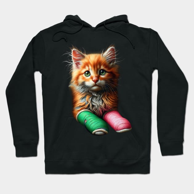 Tater Tot Cat, A Touch of Care Hoodie by WorldByFlower